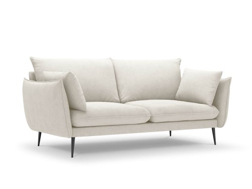 Sofa 3-osobowa Elio strukturalna tkanina jasny beż