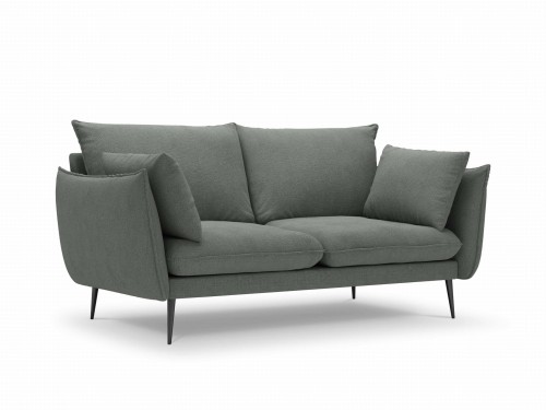 Sofa 2-osobowa Elio strukturalna tkanina ciemny szary