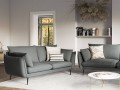 Sofa 2-osobowa Elio strukturalna tkanina ciemny szary
