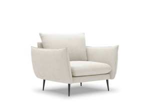 Elegancki fotel Elio strukturalna tkanina jasny beż