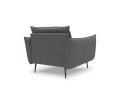 Elegancki fotel Elio strukturalna tkanina ciemny szary