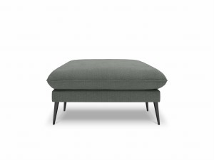 Elegancka pufa Elio strukturalna tkanina ciemny szary