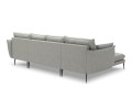 Sofa z dwoma narożnikami Elio strukturalna tkanina jasny szary