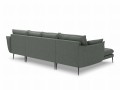 Sofa z dwoma narożnikami Elio strukturalna tkanina ciemny szary