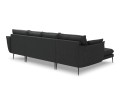 Sofa z dwoma narożnikami Elio strukturalna tkanina grafitowy