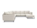 Sofa panoramiczna Elio strukturalna tkanina jasny beż