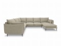 Sofa panoramiczna Elio strukturalna tkanina ciemny beż