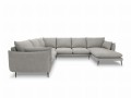 Sofa panoramiczna Elio strukturalna tkanina jasny szary