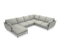Sofa panoramiczna Elio strukturalna tkanina jasny szary