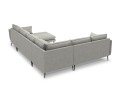 Sofa panoramiczna Elio strukturalna tkanina jasny szary