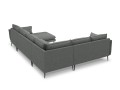 Sofa panoramiczna Elio strukturalna tkanina ciemny szary