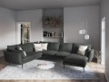 Sofa panoramiczna Elio strukturalna tkanina grafitowy