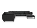 Sofa panoramiczna Elio strukturalna tkanina grafitowy