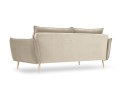 Sofa 3-osobowa Elio beżowy aksamit złote nóżki