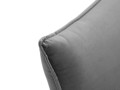 Sofa 3-osobowa Elio szary aksamit złote nóżki
