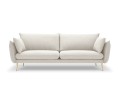 Sofa 4-osobowa Elio złote nóżki strukturalna tkanina jasny beż