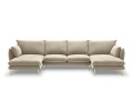 Sofa z dwoma narożnikami Elio beżowy aksamit złote nóżki