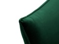 Sofa panoramiczna butelkowa zieleń aksamit złote nóżki Elio