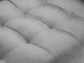 Sofa dwuosobowa pikowana Santo aksamit szara na złotych nóżkach