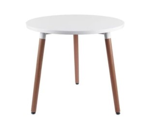 Stół Copine 80 okrągły - biały blat