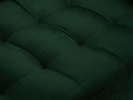 Sofa dwuosobowa pikowana Santo aksamit  butelkowa zieleń nóżki złote