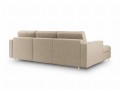 Narożna sofa z funkcją spania Santo strukturalna ciemny beż nóżki złote