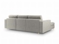 Narożna sofa z funkcją spania Santo strukturalna jasny szary nóżki złote