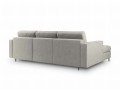 Narożna sofa z funkcją spania Santo strukturalna jasny szary nóżki czarny
