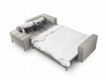 Narożna sofa z funkcją spania Santo strukturalna jasny szary nóżki czarny