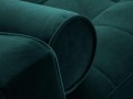 Narożna sofa z funkcją spania Santo aksamit morski nóżki złote