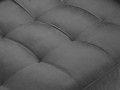 Sofa dwuosobowa Santo aksamit ciemno szara na złotych nóżkach