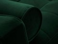 Rozkładana sofa 3 osobowa Santo aksamit butelkowa zieleń nóżki czarne