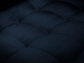 Sofa trzyosobowa pikowana Santo aksamit granatowa nóżki czarne