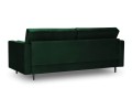 Sofa trzyosobowa Santo aksamit butelkowa zieleń nóżki czarne
