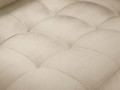 Sofa trzyosobowa pikowana Santo aksamit beżowa nóżki czarne