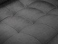 Sofa trzyosobowa Santo aksamit ciemno szara na czarnych nóżkach