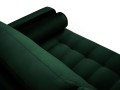 Panoramiczna sofa Santo aksamit butelkowa zieleń nogi czarne