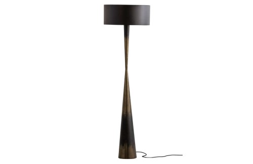 Lampa podłogowa Blackout Too czarny metal mosiądz Be Pure