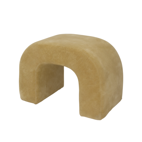 Tapicerowany stołek Arch kremowy UNC