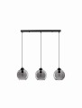 Szklana lampa wisząca potrójna dymione kule prosta Repos