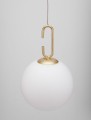 Lampa wisząca biała kula LED Yara