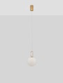 Lampa wisząca biała kula LED Yara