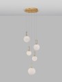 Nowoczesna lampa wisząca białe kule Yara