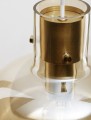 Szklana lampa wisząca szampańska płaska kula Padre