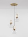 Potrójna lampa wisząca transparentne klosze Banes