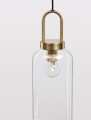 Lampa wisząca szklana transparentna podłużna Banes