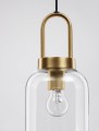 Lampa wisząca szklana transparentna podłużna Banes