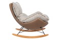 Fotel bujany brązowa pepitka Otilia