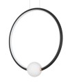 Czarna lampa wisząca pionowy ring Fria