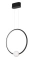 Czarna lampa wisząca pionowy ring Fria